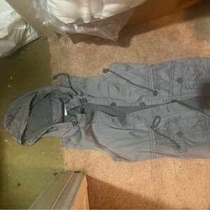 Kids Hooded Utility Vest - Gray